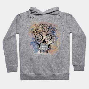 Watercolor sugar skull Hoodie